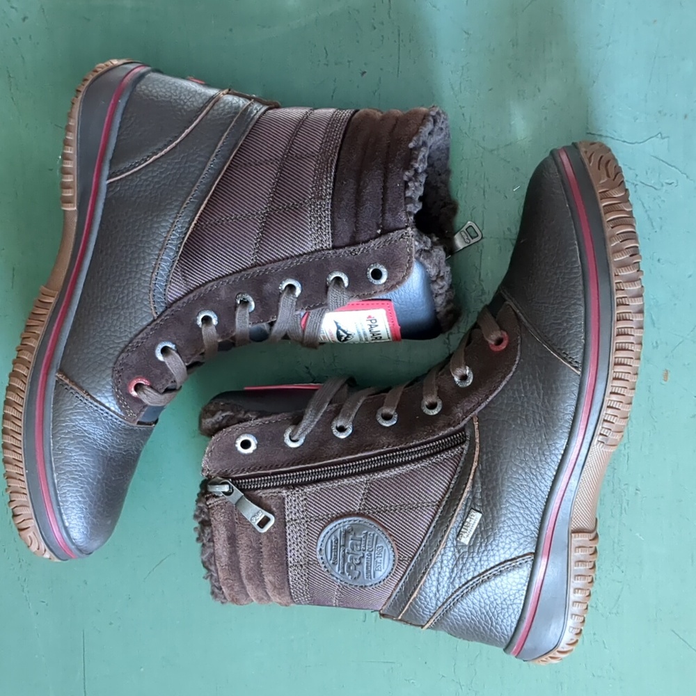 Pajar Trooper Fleece-Lined Waterproof Canada Leather Boots Size 8 - Picture 8 of 13